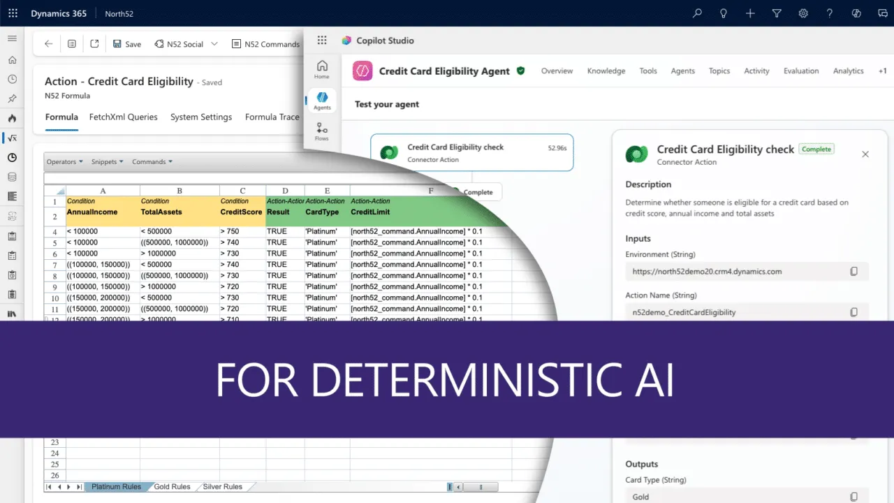 North52 decision table in Dynamics 365: Deterministic AI